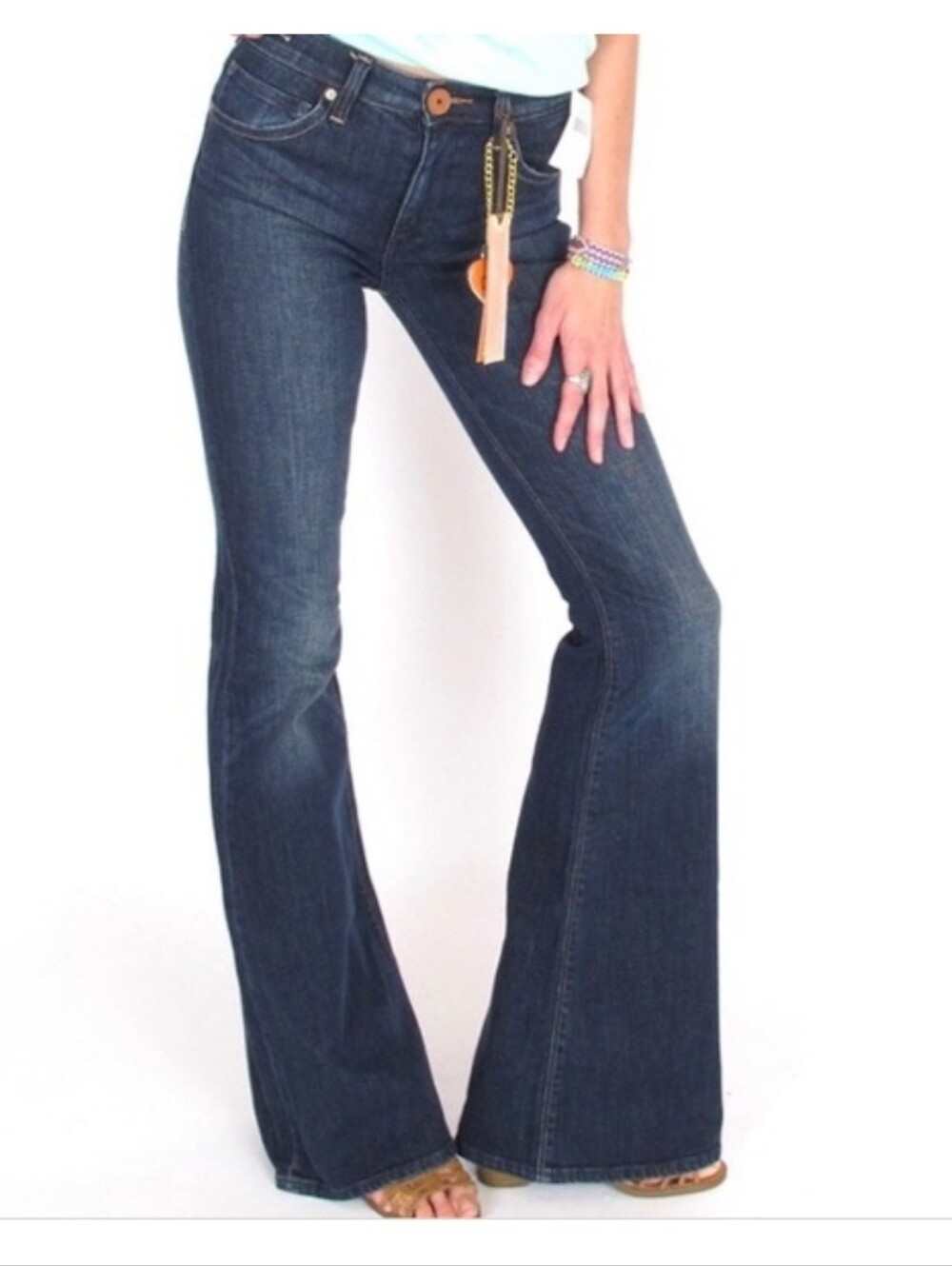 Dittos Flare Highrise Jeans Women's 24 Boho Retro 90s Y2K Casual Cowgirl Outdoor